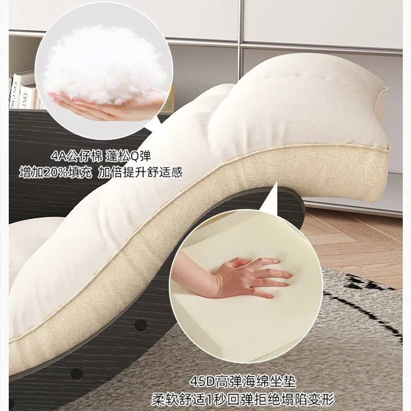 Mecedora Moon ins wind, sofá perezoso, nuevo sillón reclinable multifuncional de madera maciza para balcón, silla de ocio individual retro