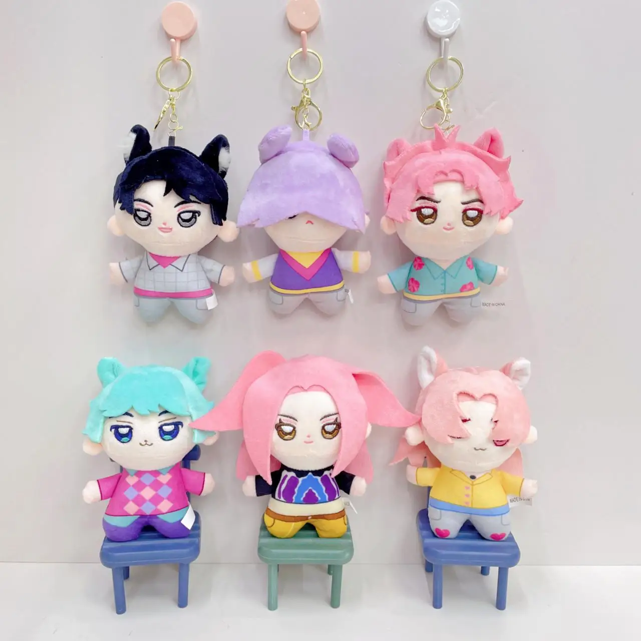 

New Kpop Demon Hunters Saja Boys Group Plush Keychain Kpop Idol Doll Stuffed Pendant Monster Hunt Girl Group Figure Plush Toy
