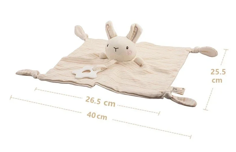 Organic cotton baby comfort towel baby drool towel newborn toy baby comfort doll sleep with you