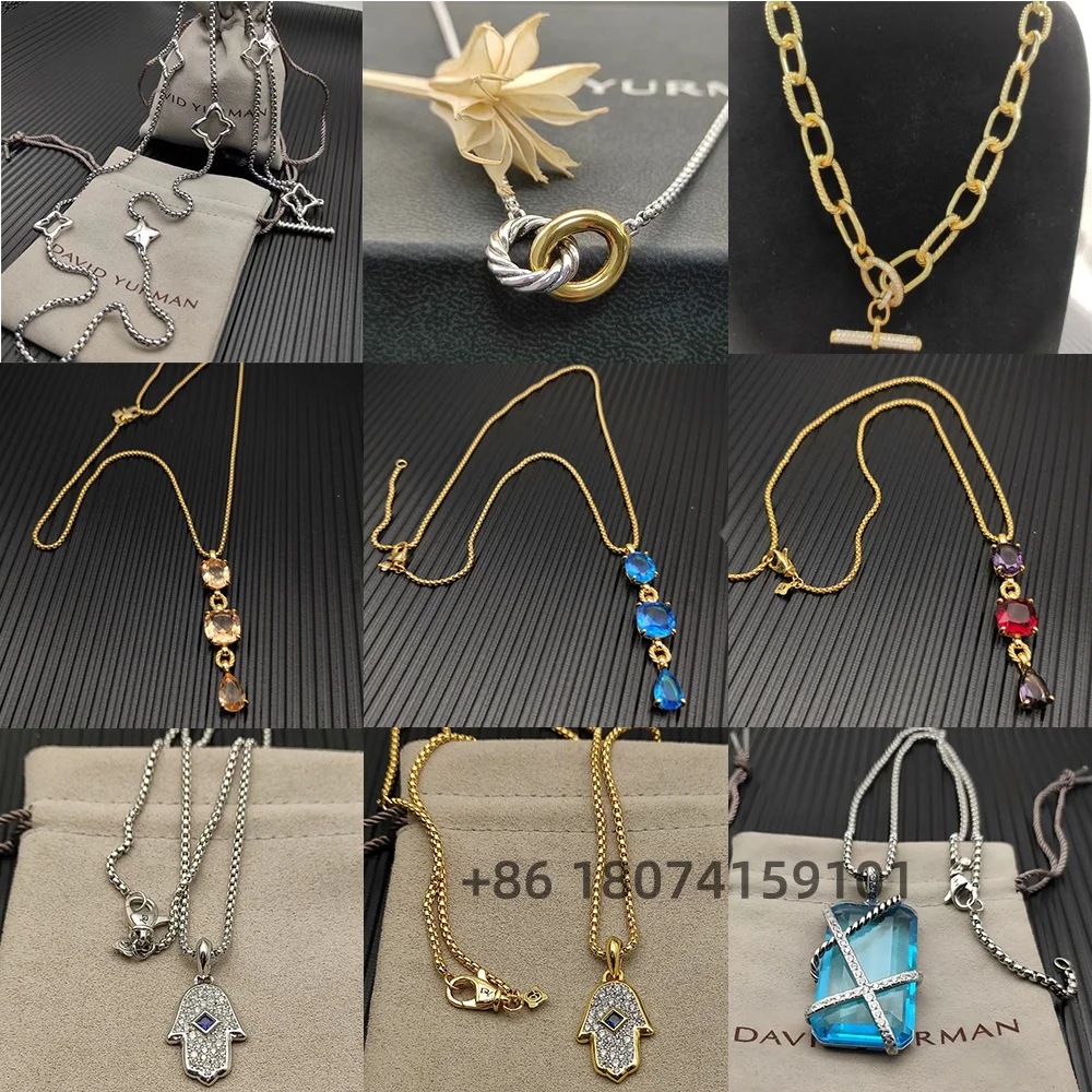 

2025 New DY Classic Star Interlocking Pendant Necklace, Exquisite and Elegant Jewelry Suitable for Any Occasion Men and Women