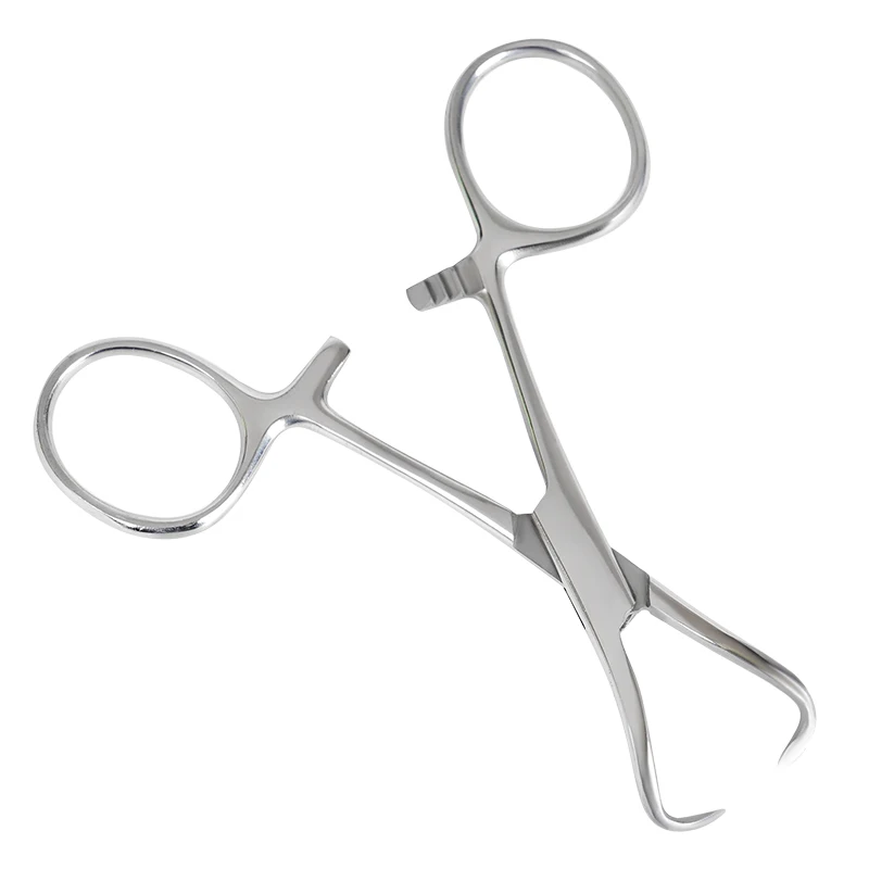 1pc Dental Towel Clamp 9CM Stainless Steel Forceps for Dental Drape Multifunctional Dental Clinic Surgical Instruments Tools