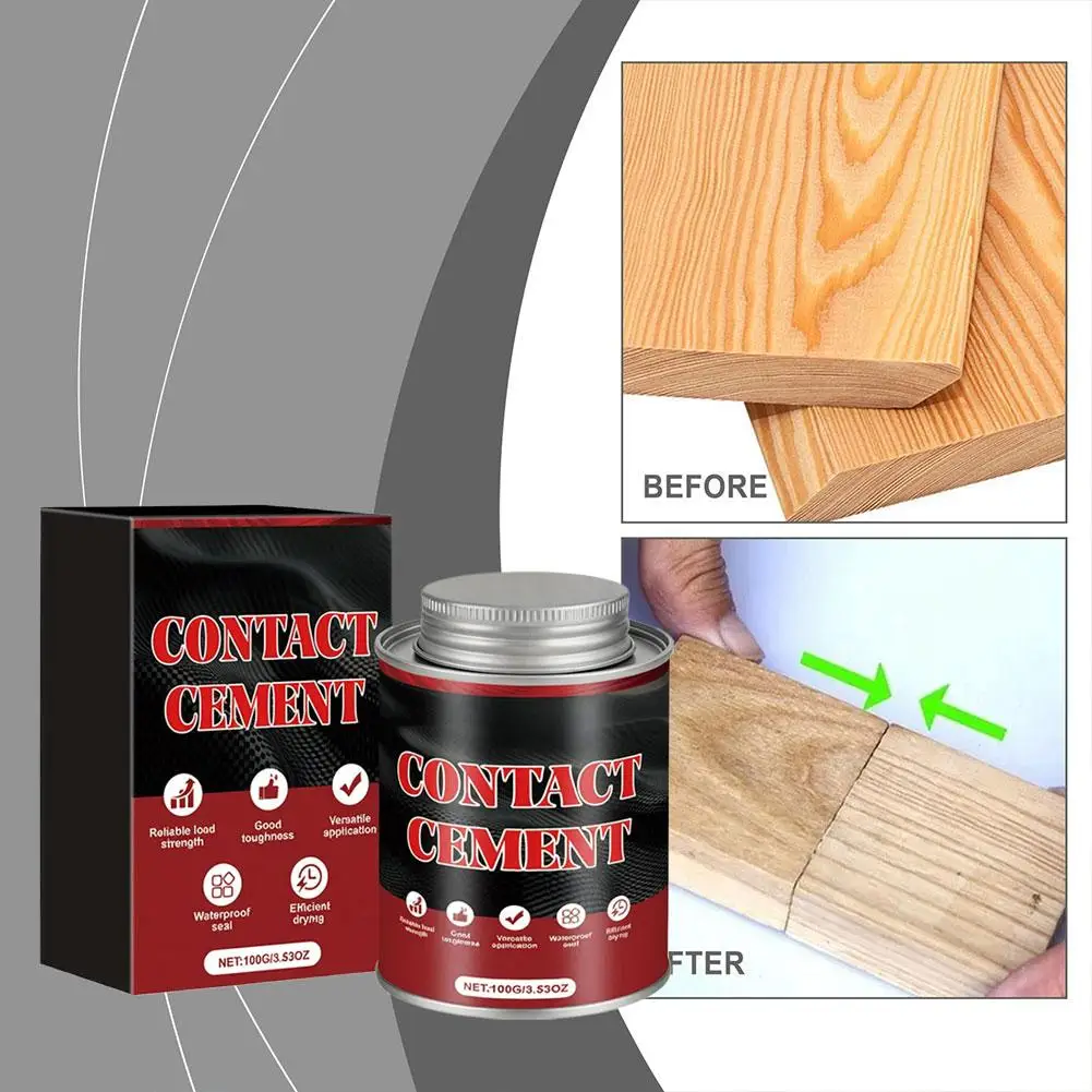 

100g Contact Tough Waterproof Adhesive Adhesive for Woodworking Leather Furniture Repair Heat Resistant Quick Curing