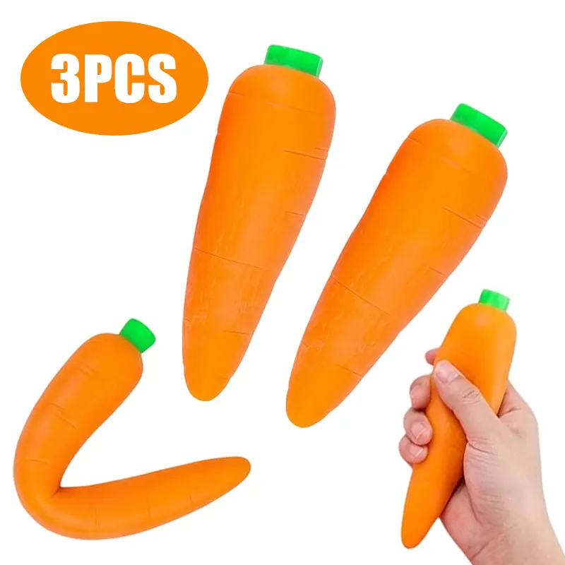 Sim Fruit Veg Squishy Slow Rise Strawberry Watermelon Carrot  Squeeze Fidget Stress Relief Toy Party Pinch Decompress Hand Gifts