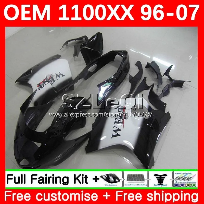 OEM Blackbird For HONDA CBR 1100 XX 58No.19 CBR1100XX 1996 1997 1998 1999 2000 2001 1100XX 02 03 04 05 06 07 Black west Fairing