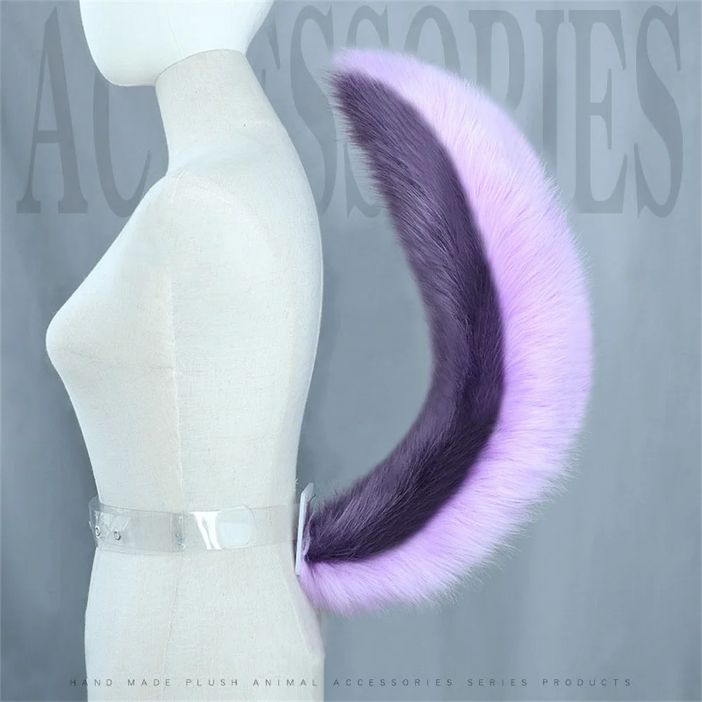 3 Colors Anime COS Cat Fox Tails Plush Cosplay Costumes Dog Furry Tail Role Play Party Performance Props Fursuit Tail for Women