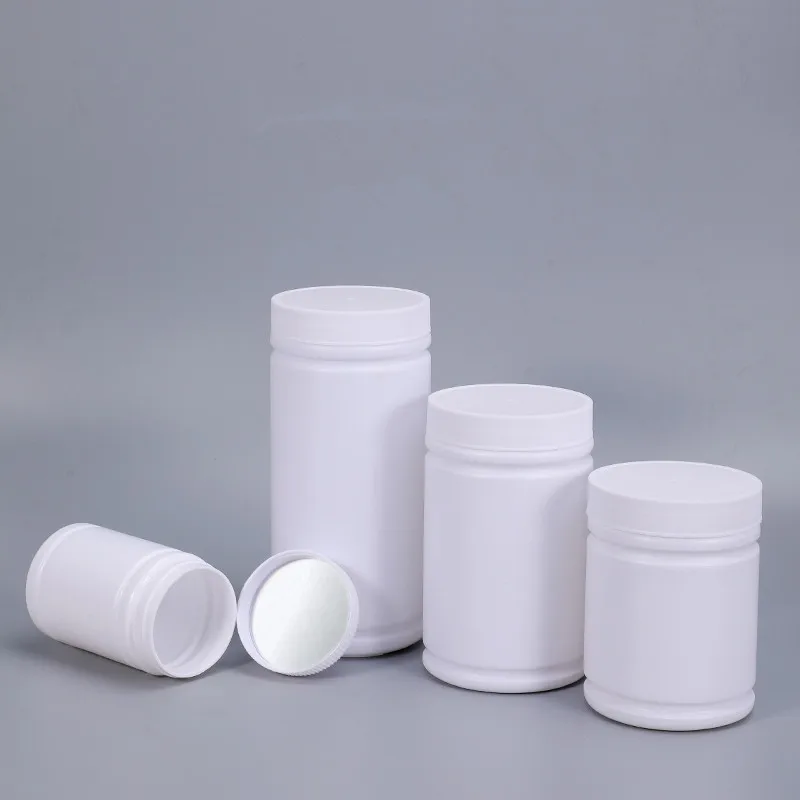 300ML-1000MLPlastic Jar Blow Molded HDPE Material Screw Cap with Aluminum Foil Gasket White Plastic Tank Sealed Leakproof 1 pcs