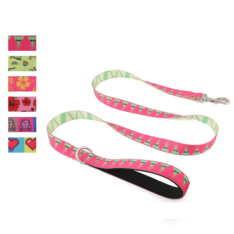 

Lightweight Funny Luxury Prints Nylon Leash for Dog Durable Swivel No Tangle Anti-lost Dog Leashes Pets Accessories for Dogs