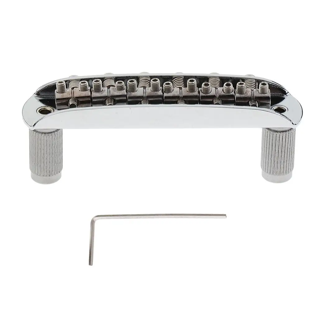 Zinc Alloy Guitar Bridge Assembly Precision Saddles Easy Access DIY Guitar Parts Electric Guitar Accessory for Mod