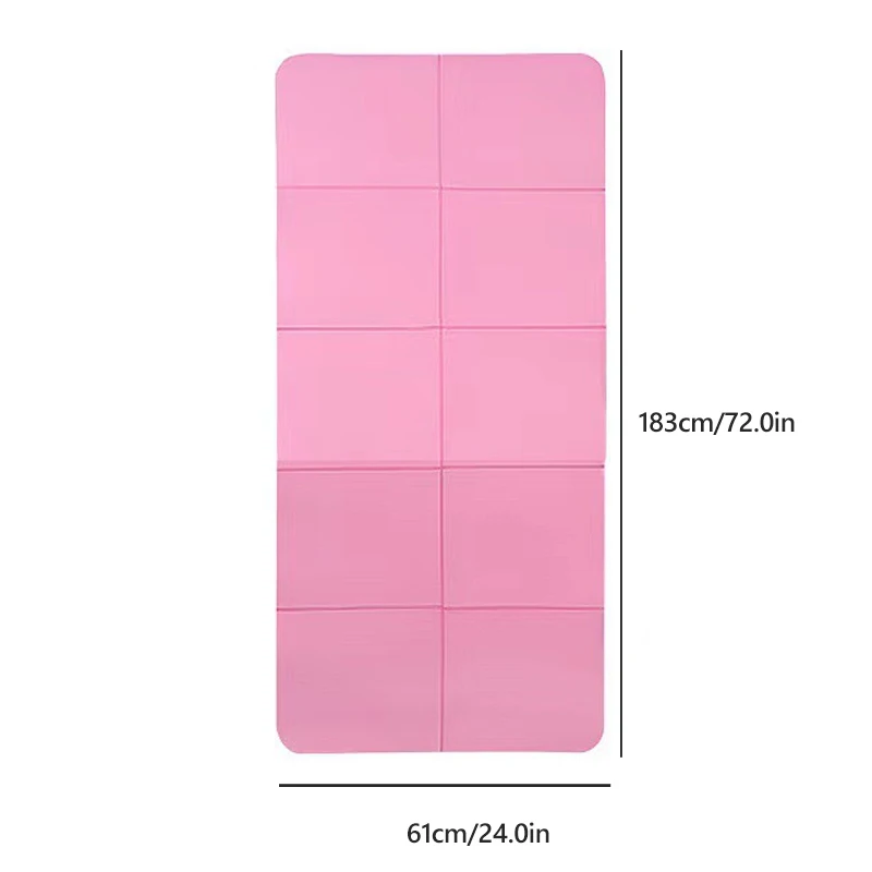 Foldable Yoga Mat Eco Friendly TPE Folding Travel Fitness Exercise Mats Double Sided Non-slip Pad for Yoga Pilates Floor Workout