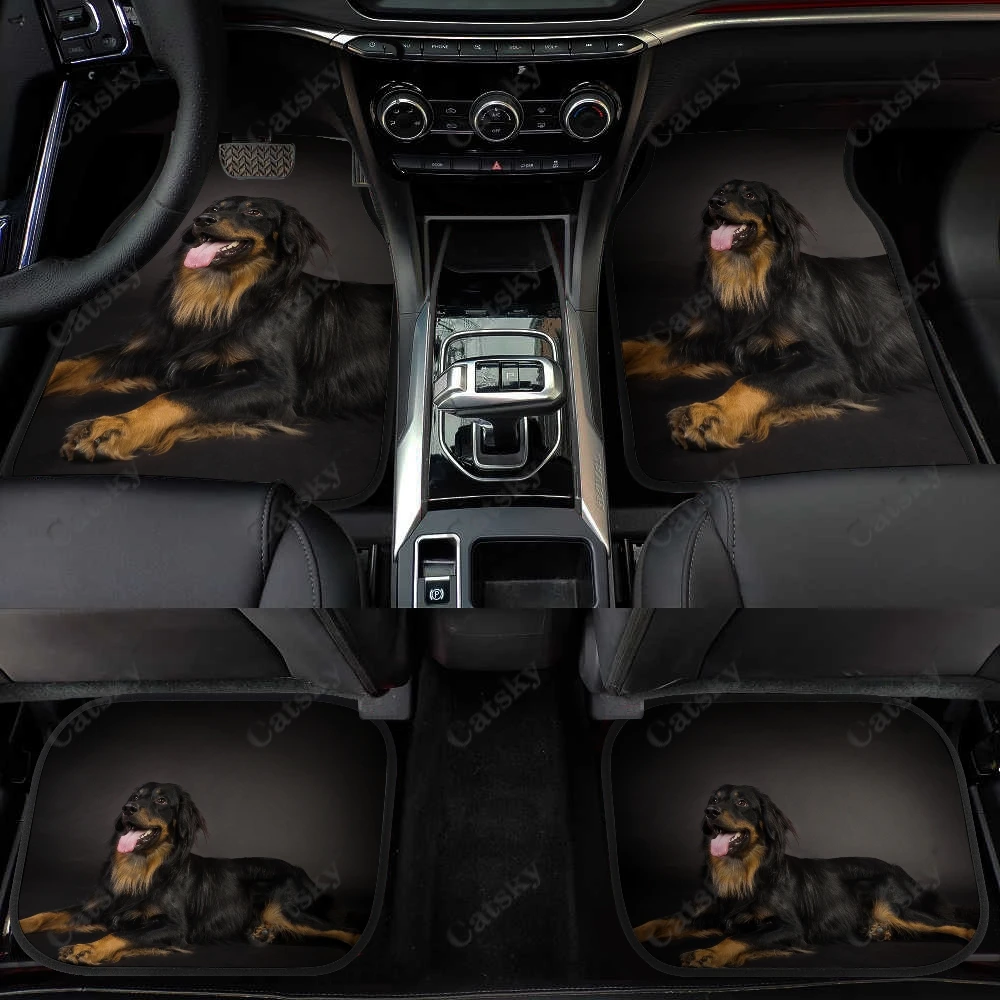 Hovawart animal Car floor mats universal car floor mats stylish dirt-resistant and waterproof car carpets front and rear 4 pcs 4