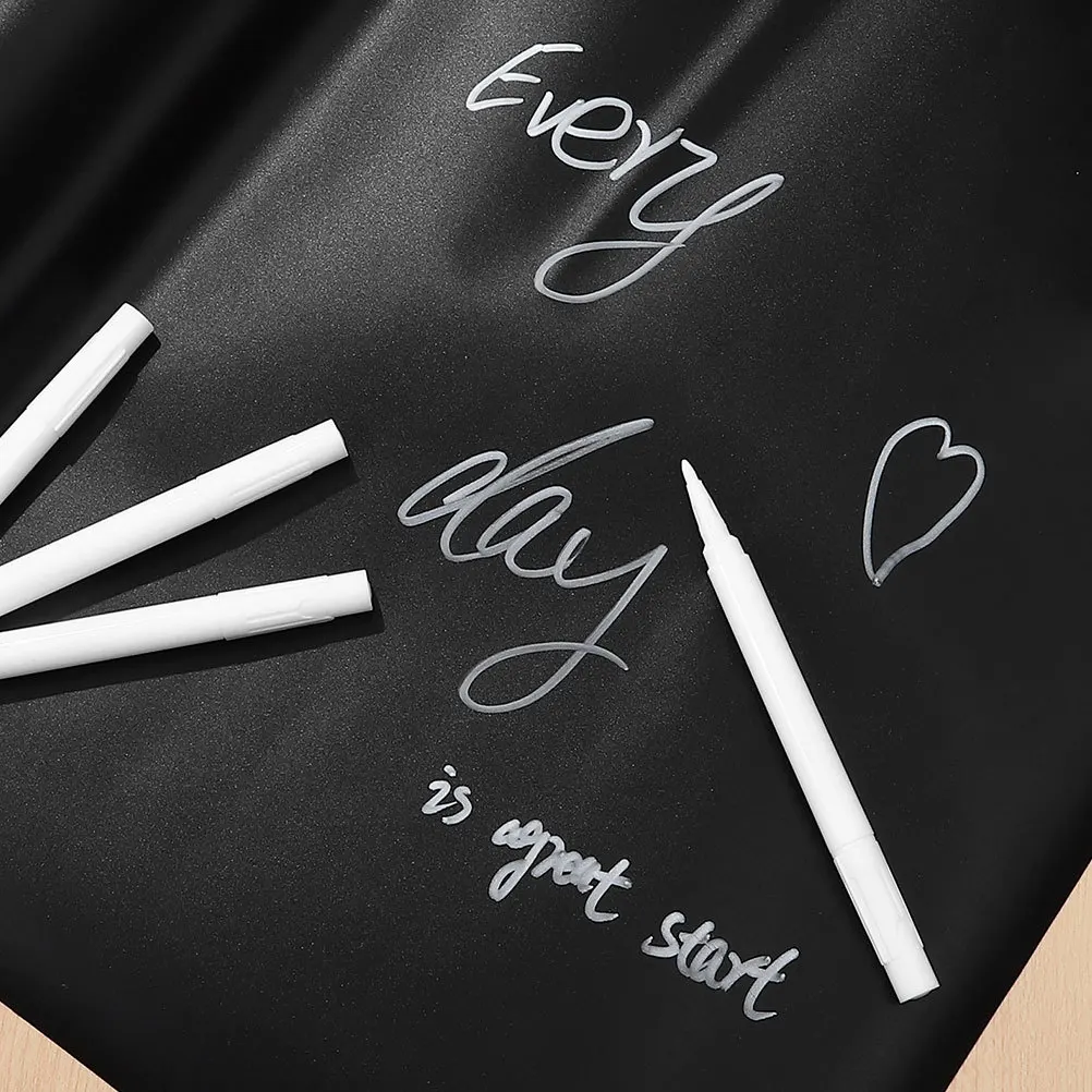 

12Pcs White Chalk Markers Liquid Erasable Blackboard Pens for Glass Window Writing School Office Drawing Supplies