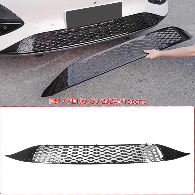 Car Replace Front Upper Lower Grille  Buckle Insect Proof Net For XPENG G6 2024-Present Auto Bumper Center Intake Grille Cover