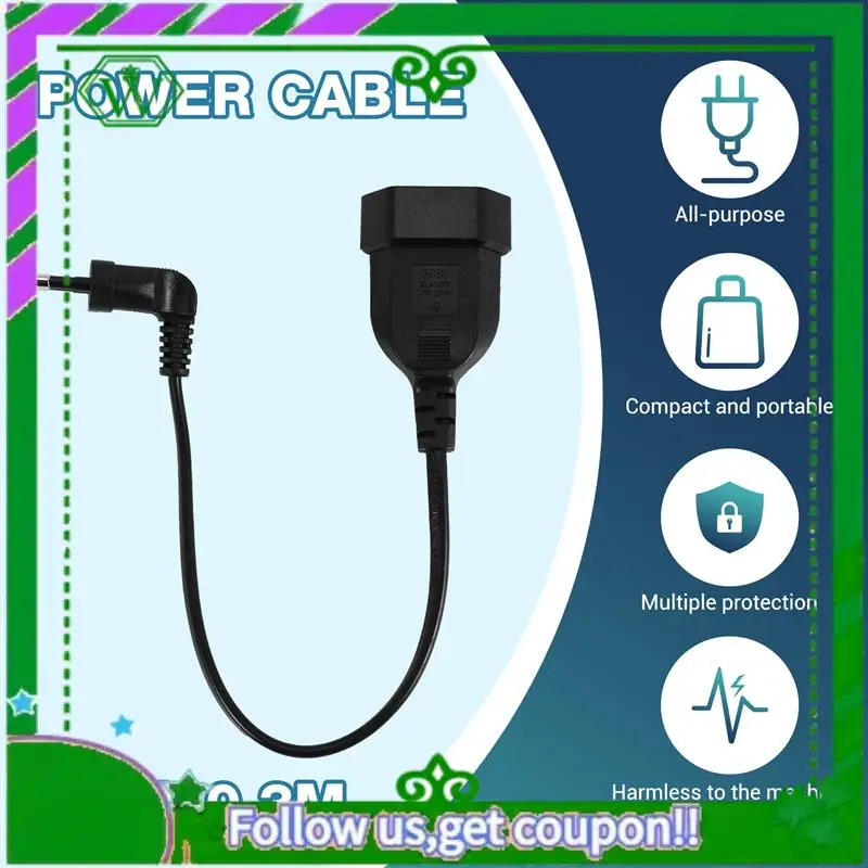 Reliable-Europea 90 Degree Male Plug To Female Socket Power Extension Cable For PC Computer PDU