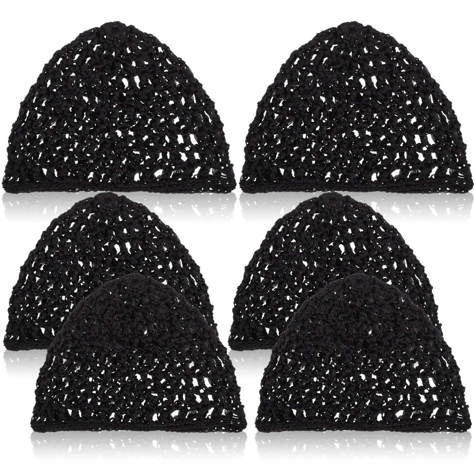 

6 Pcs Hair Net Ties for Women's Headdress Headgear Knit Hat Cover Sleeping Polyester Nets Protector Cap Bun