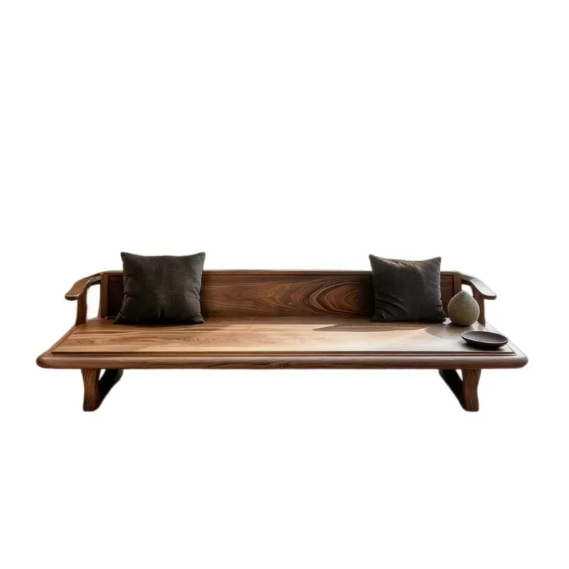 Modern simple living room zen three-person straight sofa