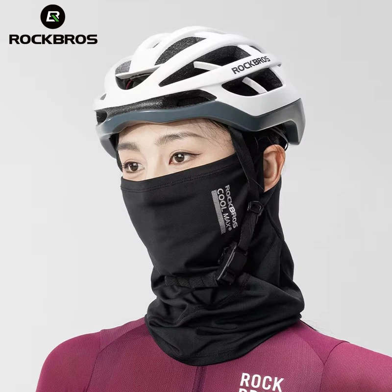 

ROCKBROS Cycling Masks Summer Bandana Bicycle Face Scarf Mask Neck Balaclava Breathable Light Cool Wind Motorcycle Ice Silk Mask