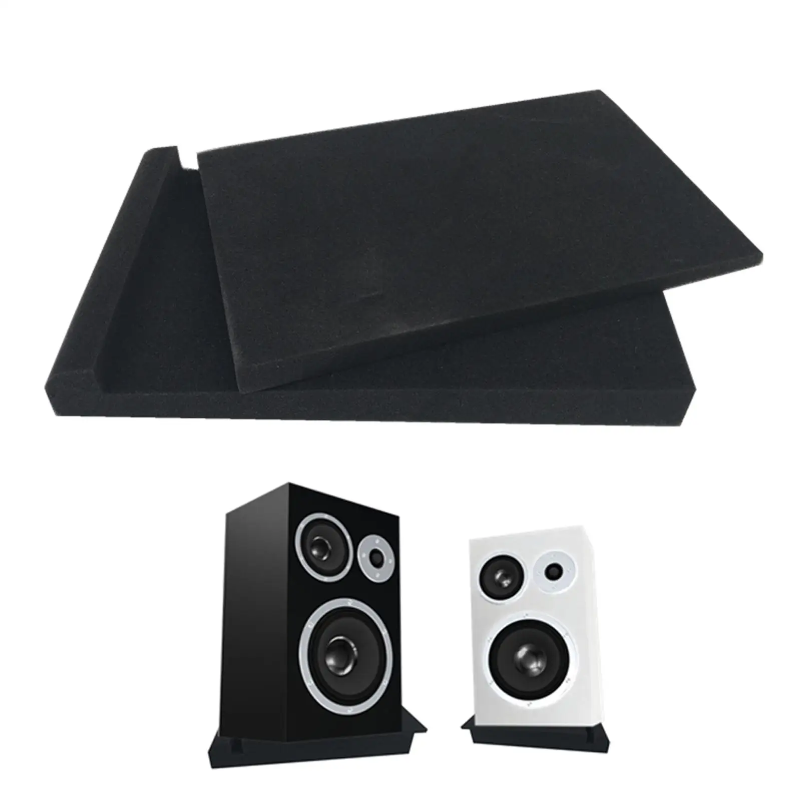 5 Inch Speaker Isolation Pads High Elastic Foam Soundproofing Base for Studio Use Reduce Resonance and Vibrations