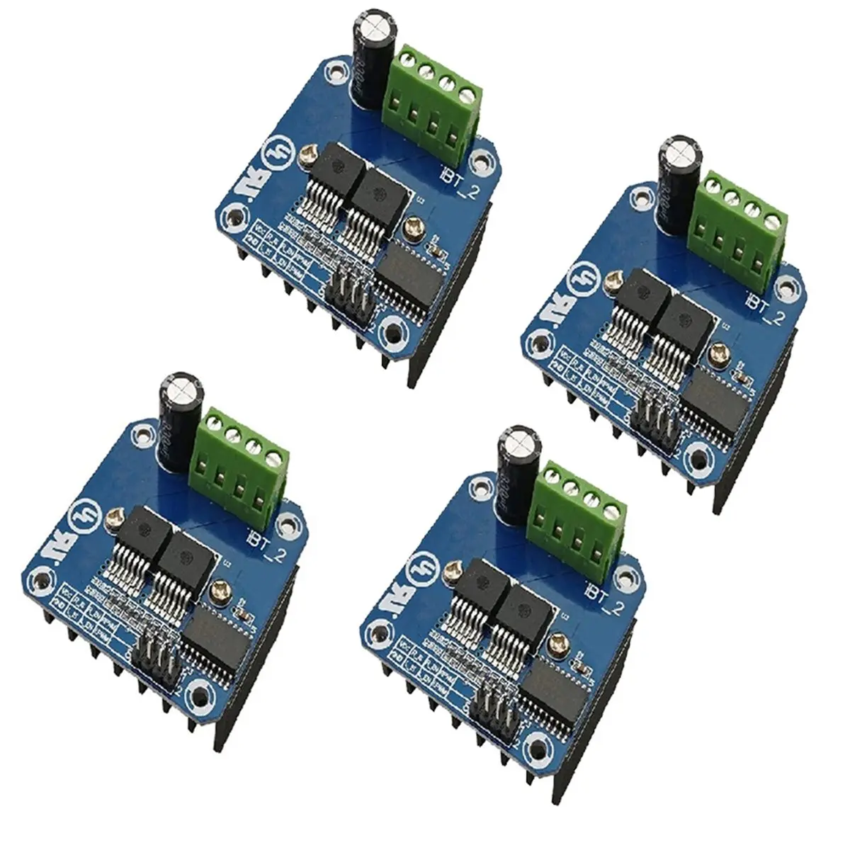Fits for 4-Pack BTS7960 43A H-Bridge Motor Driver - High-Power DC Motor Controller with Current Limiting/Overheat Protection