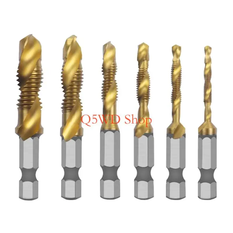 Q5WD Spirals Flute Tapping Bit Set Corrosion Resistant Efficient Chip Removal