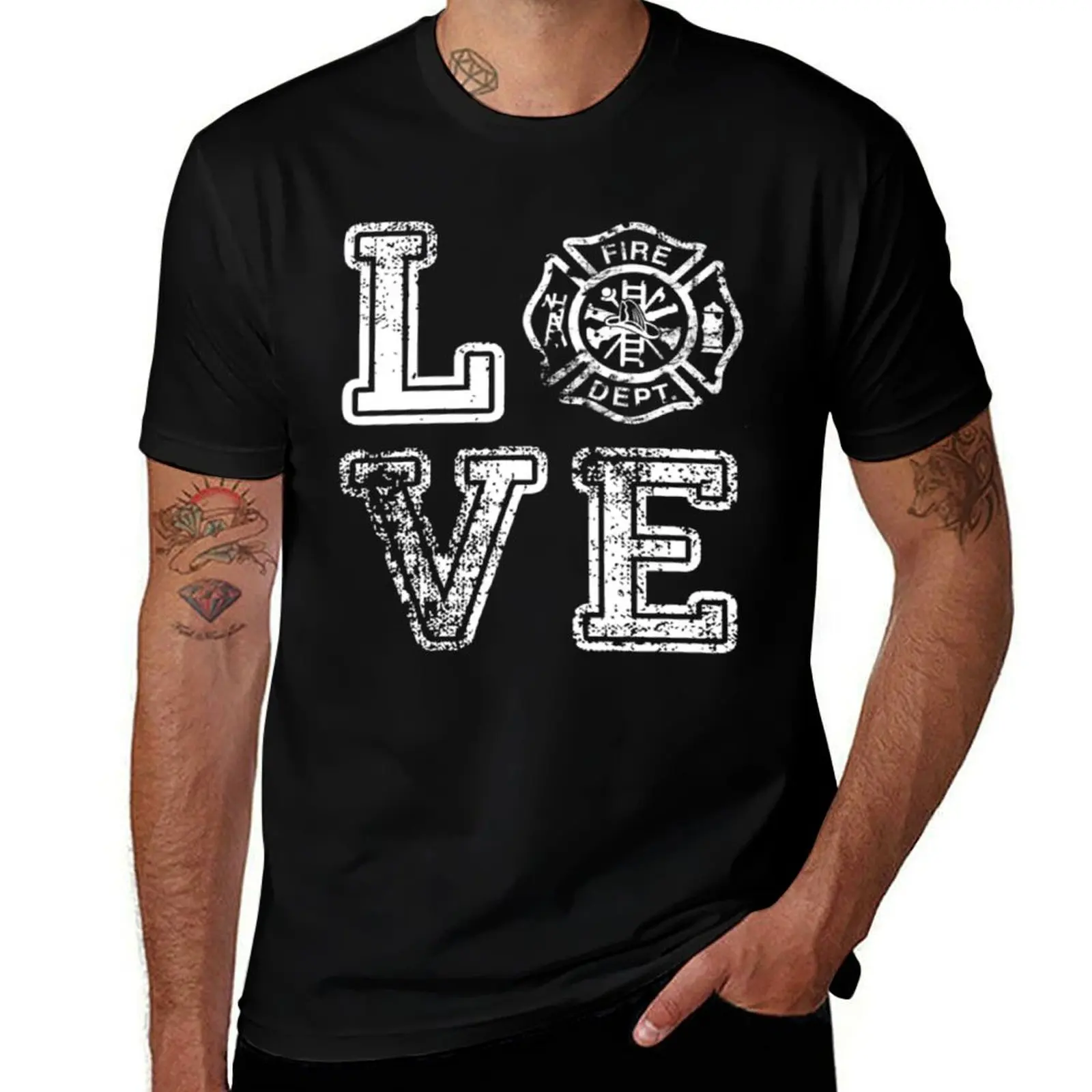 

Firefigher Love Funny limitedmagazine tshirt T-Shirt funny t shirts cotton man t shirt graphic T-Shirt