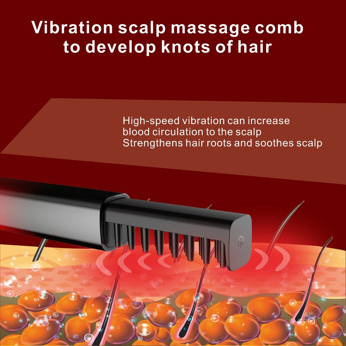 New Arrivals 3 in 1 Portable Red Light Hair Growth Comb Vibration Hair Massager Scalp Brush Anti Hair Loss