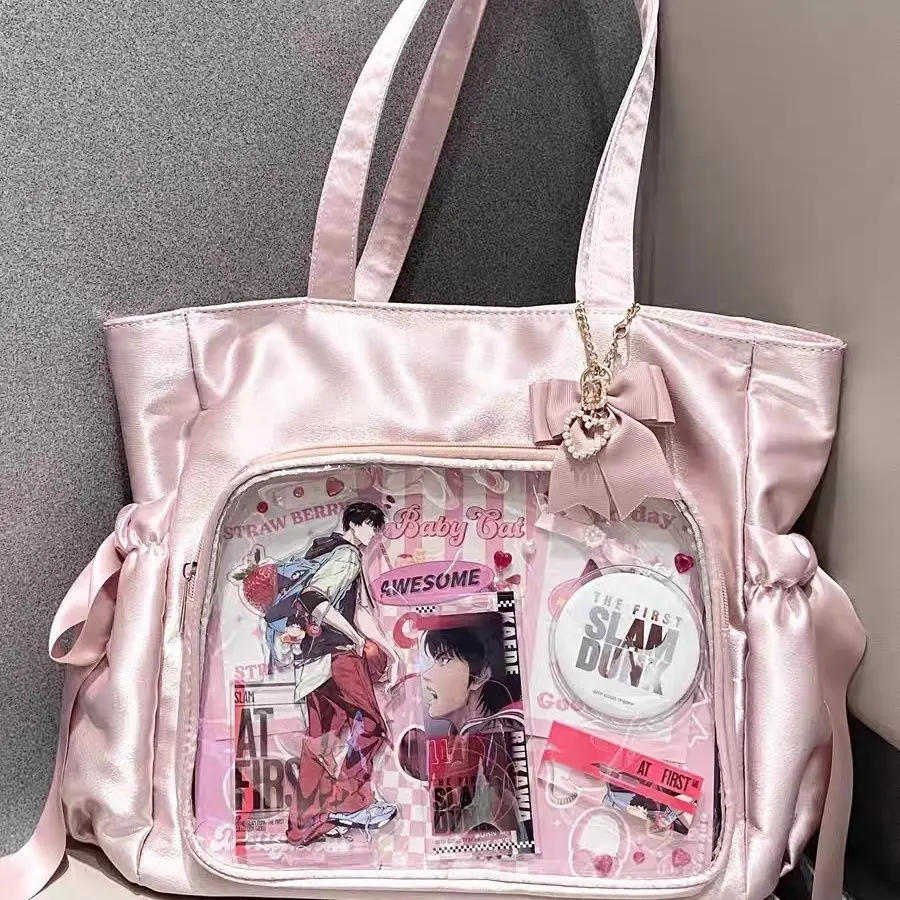 

Women Bags Japanese Style Itabag Large Capacity Square Handbag Kawaii Shoulder Bag For Girl Anime Fan 2024 Trend Without Doll