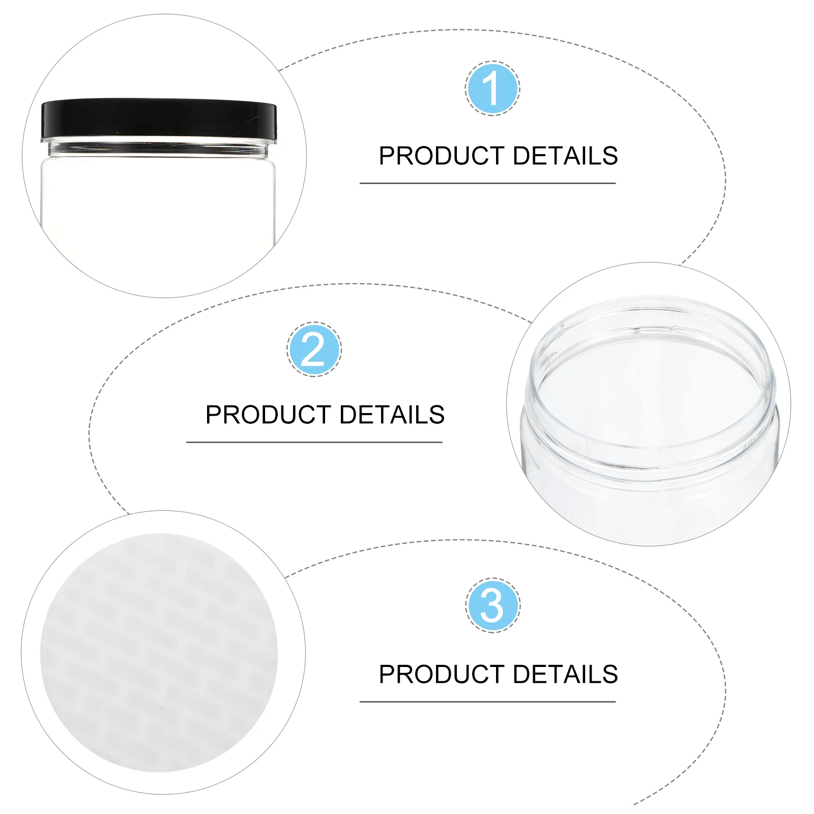 

8Pcs Food Storage Material Transparent Sealed Large Capacity Cookie Jar Nut Container Honey Bottle Dustproof