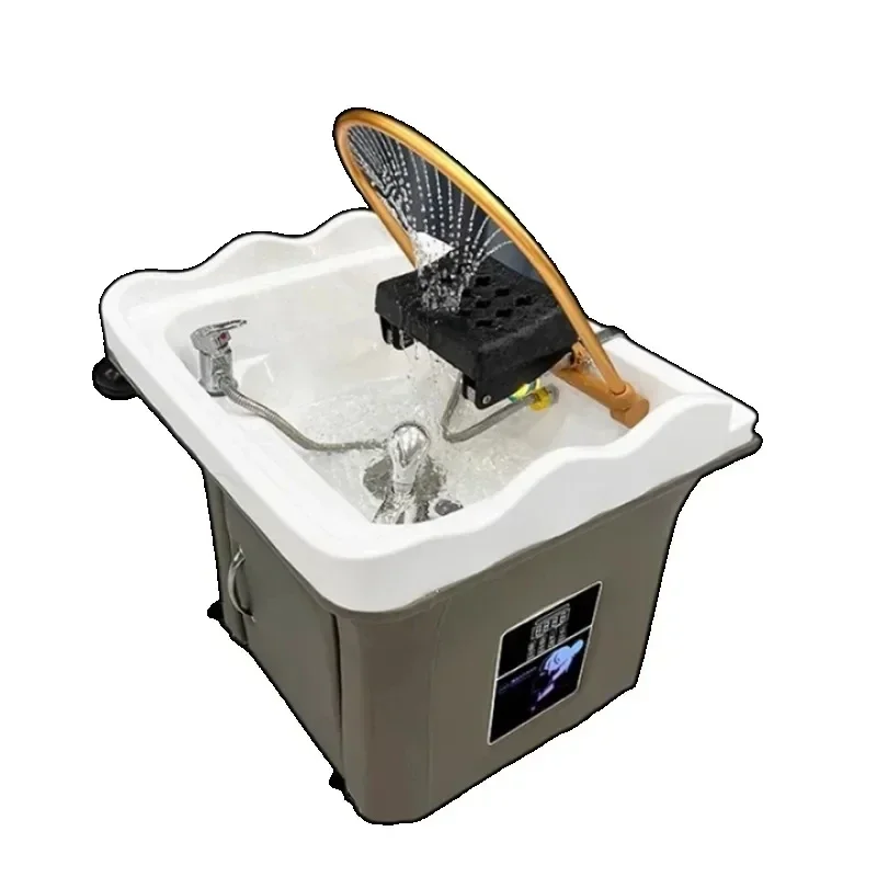 

Portable Small Comfort Shampo Chair Move Bed Station Water Circulation Head Spa Hair Wash Shampouineuse Salon Furniture