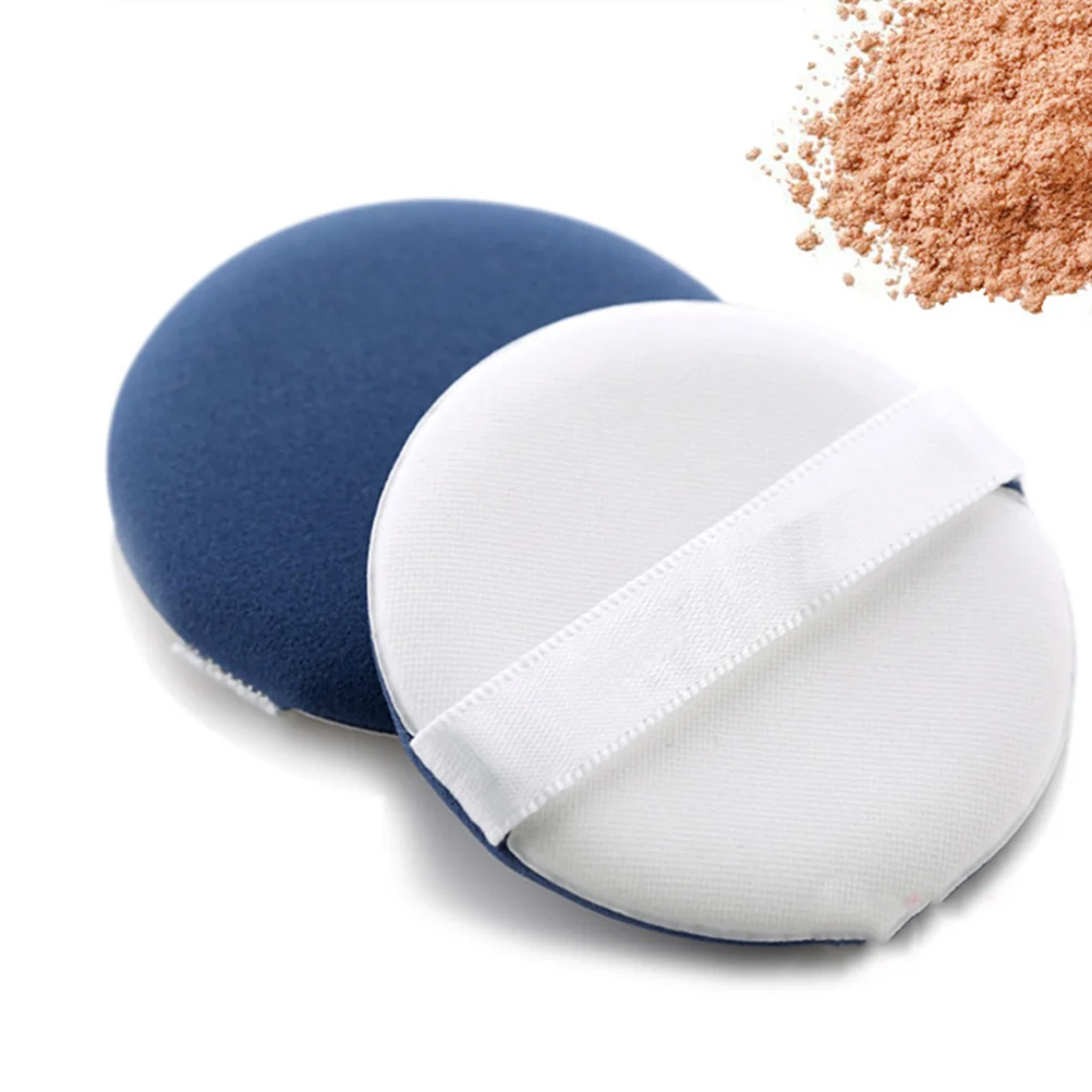 Makeup Facial Powder Puff Cosmetics Blush Applicators Round Foundation Face Puff (Blue) Makeup Powder Puff