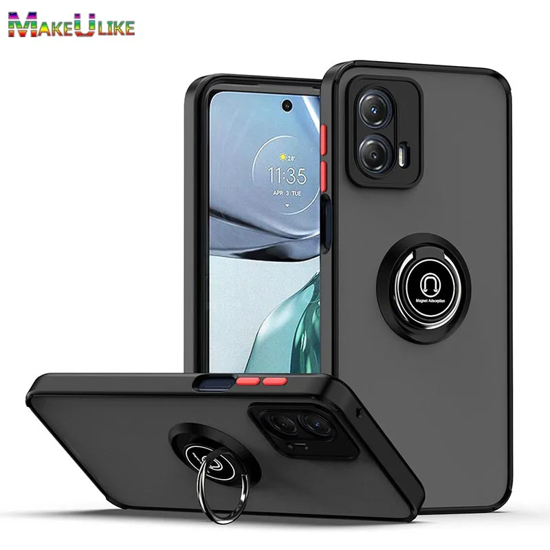 

Case for Motorola Moto Edge 30 Neo Case Shock Proof Ring Holder Translucent Hard Case for Moto Edge 30 Fusion Ultra Phone Cover