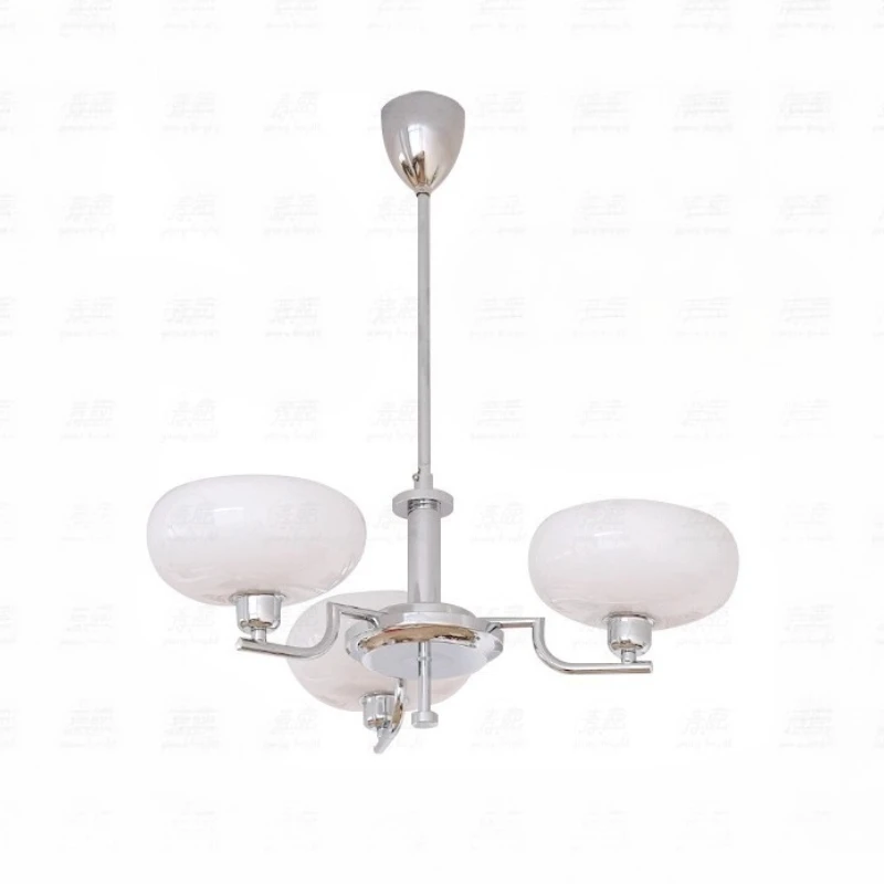 التصميم الفرنسي خمر باوهاوس الثريات LED E27 الحديد الفن كريم الرياح الزجاج قلادة ضوء غرفة المعيشة مطعم غرفة نوم الاستوديو #6