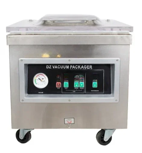 DZ-360 nitrogen stand type double sealing bar high efficiency desk top meat food vacuum sealer packing machines