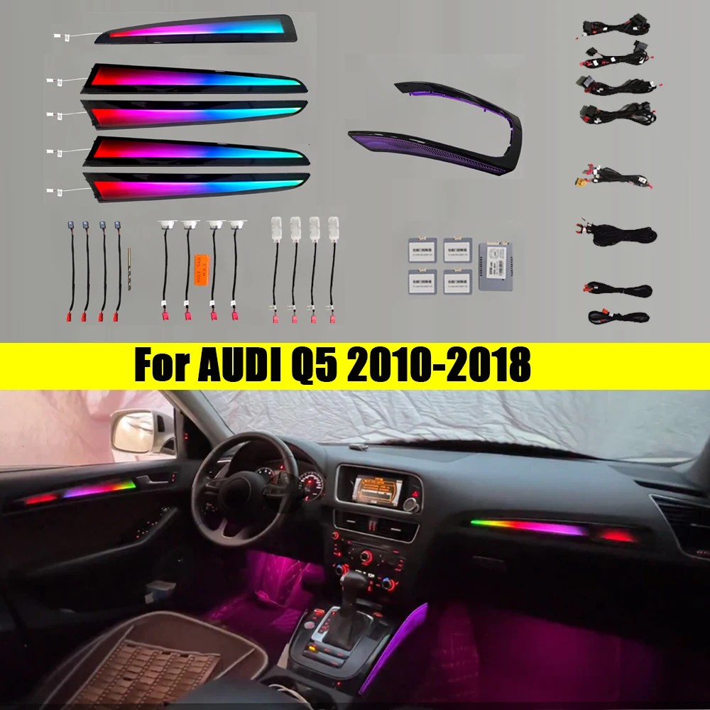 For Audi Q5 Q5L ambient light（2010-2023）1:1 mold special style Symphony lights ambient light car Lights interior atmosphere