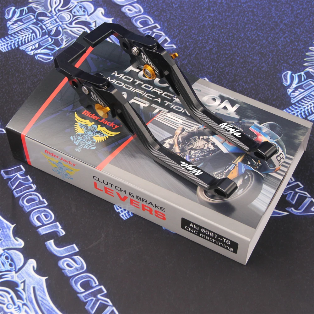 

For Kawasaki NINJA 250R 2008-2012 (2009 2010 2011 Adjustable 3D Rhombus Hollow Long Motorcycle Brake Clutch Levers