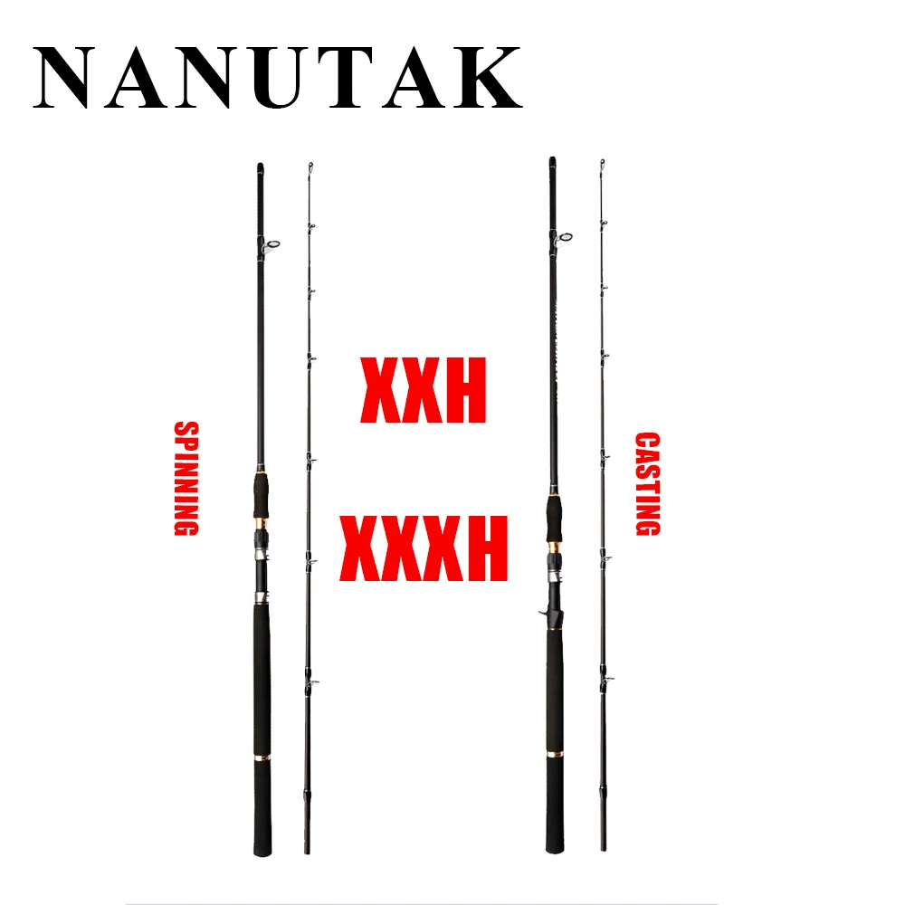 

2024 NUNATAK UNBREAKABLE Lei Qiang Fishing Rod XXH/XXXH 2 Sections High Carbon fishing Rod Super Hard Lightweight Design Sea Rod