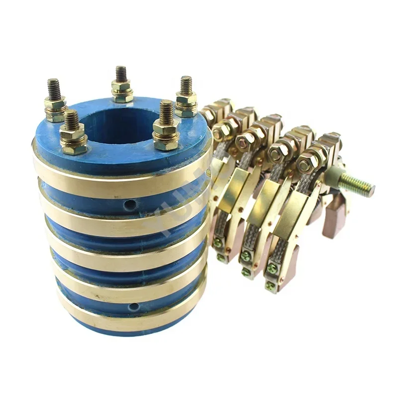 SR60X120X138-5rings Traditional Carbon Brushes Through Bore Slip Ring with large Holder