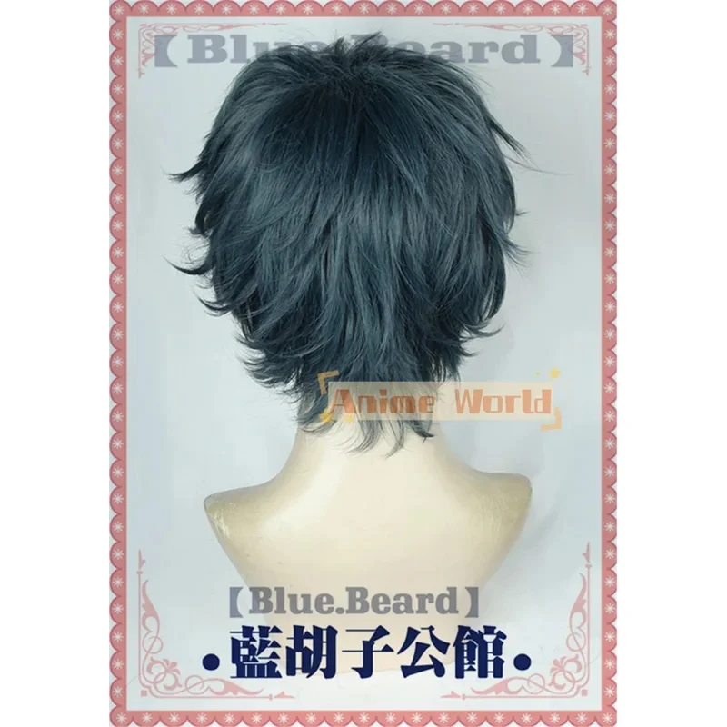 

New Game Arknights Cosplay Faust Mephisto Pheles Wig Ink Blue Green Synthetic Wig Costume Halloween Party Play Wigs Hair
