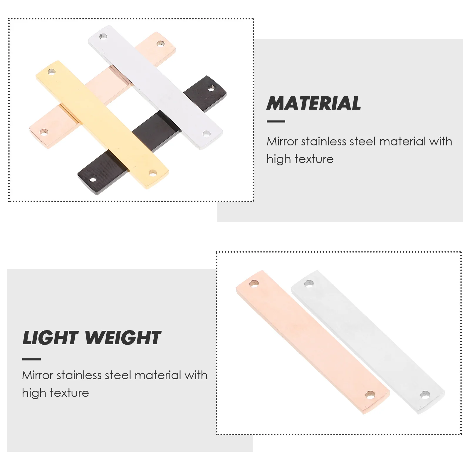 

12 шт. металлические заготовки для именных бирок для собак из нержавеющей стали, прямоугольные таблички для щенков, заготовки для самостоятельной гравировки и штамповки