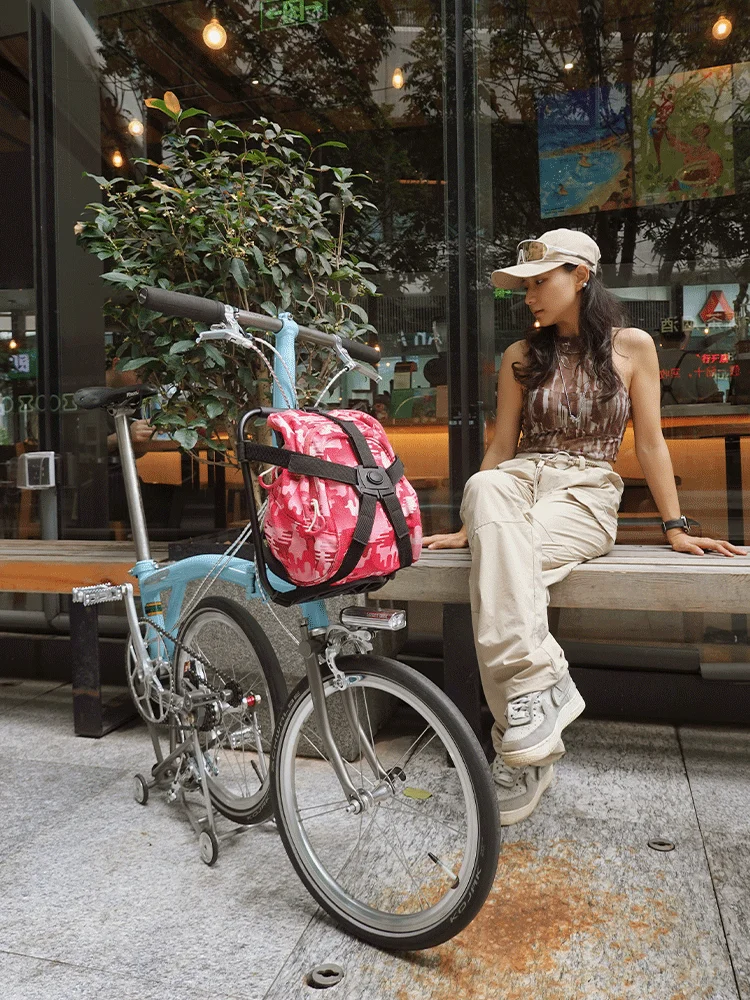 AliExpress NONE TOUCH Bicycle S-Bag Alloy Front Rack For Brompton Folding Bike Shoulder Backpack Bag Row Skeleton Bascket Bike Parts