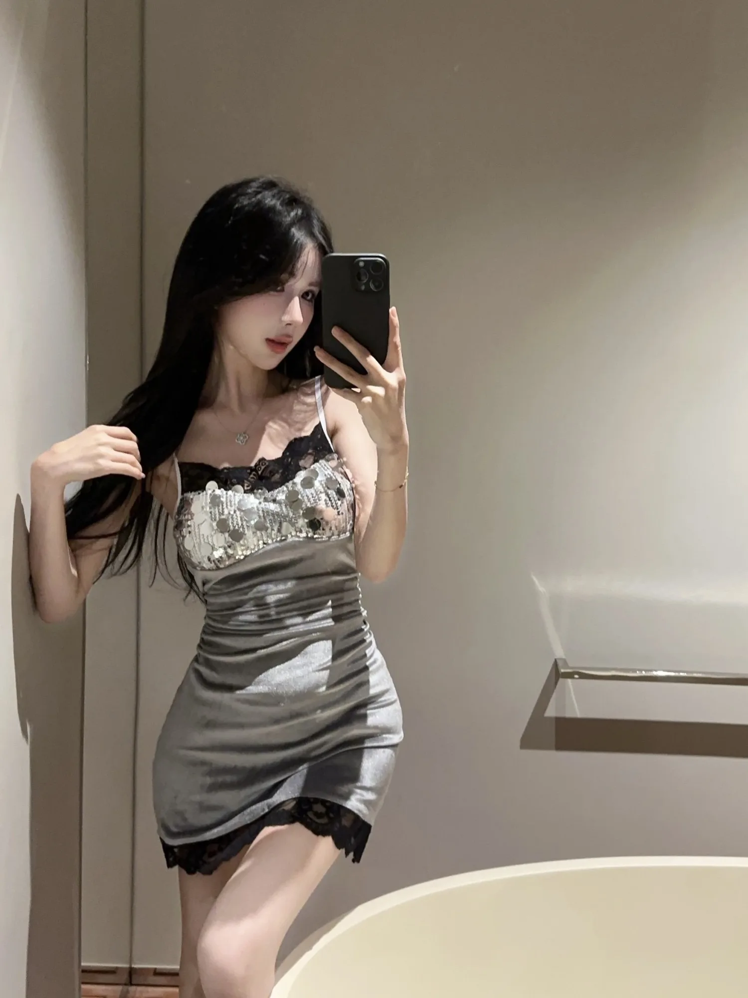 

Velvet Sequin Strapl Dr Women's Autumn Winter Sexy High Waist Lace Trim Bustle Skirt Pure Desire Sexy Lace Tube Dr