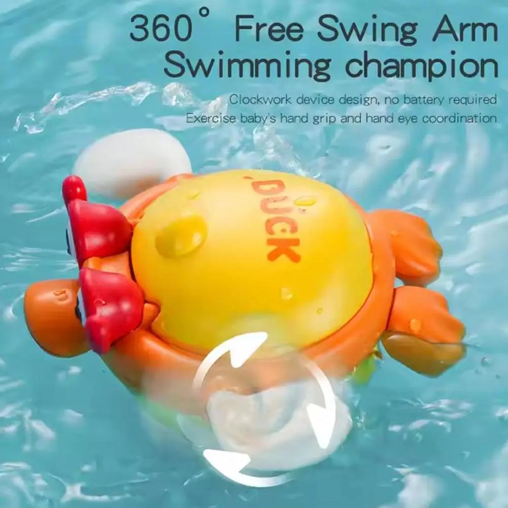 Juguetes de baño para bebés, niños, natación, pato amarillo pequeño, juego de diversión con agua, pato, baño, lindo y divertido, juguete para bañera y ducha