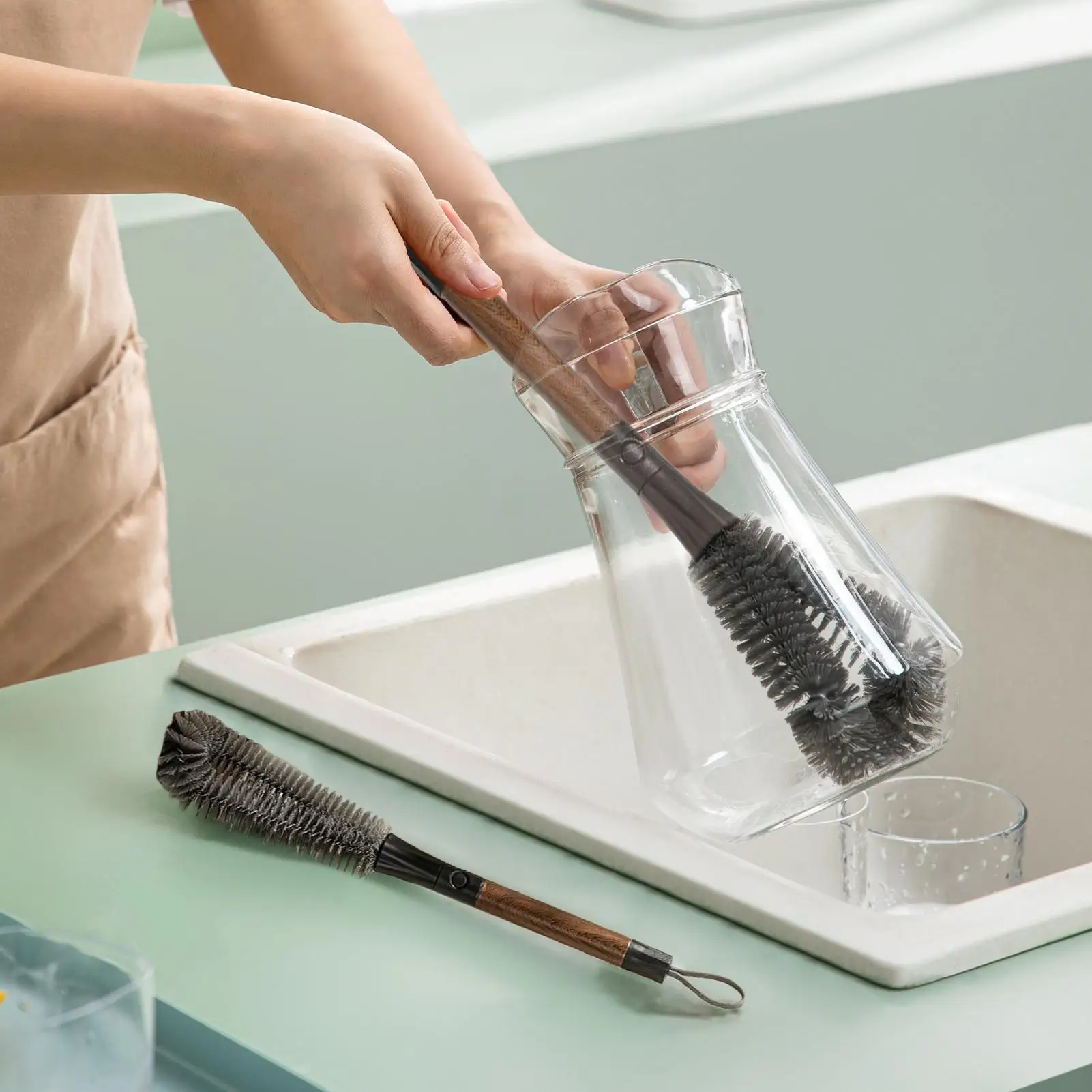 Bottle Cleaning Brush Cleaning Brush For Water Bottles Drinkware Tight Spaces Scrubber Tool For Apartment Dorm Home Travel