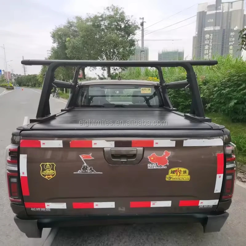 

Pickup Truck Exterior Accessories Adjustable Multifunctional Roll Bar Rack Bed Ladder Rack Roof for F150 Ranger Hilux Tacoma