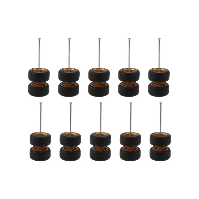 Superr-10 Sets 1/64 Offroad Wheels/ Rubber Tires 18.3Mm Removable Tire For Wheel 1:64 RC Truck Model Off-Road SUV Random Color