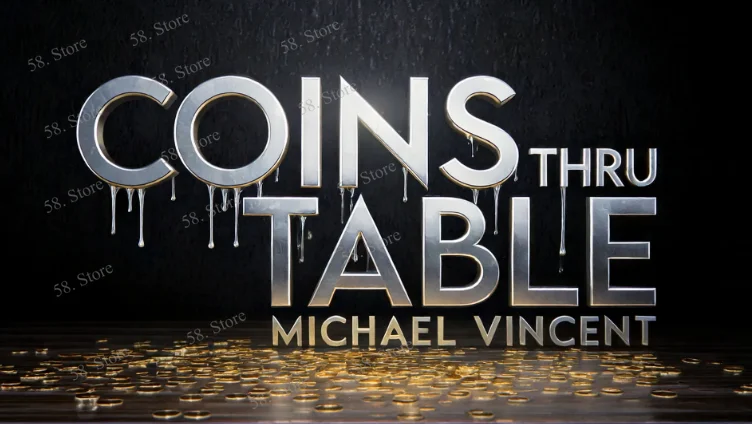 عملات معدنية من خلال الطاولة من مايكل فنسنت الخدع السحرية (58 تنزيل المتجر)