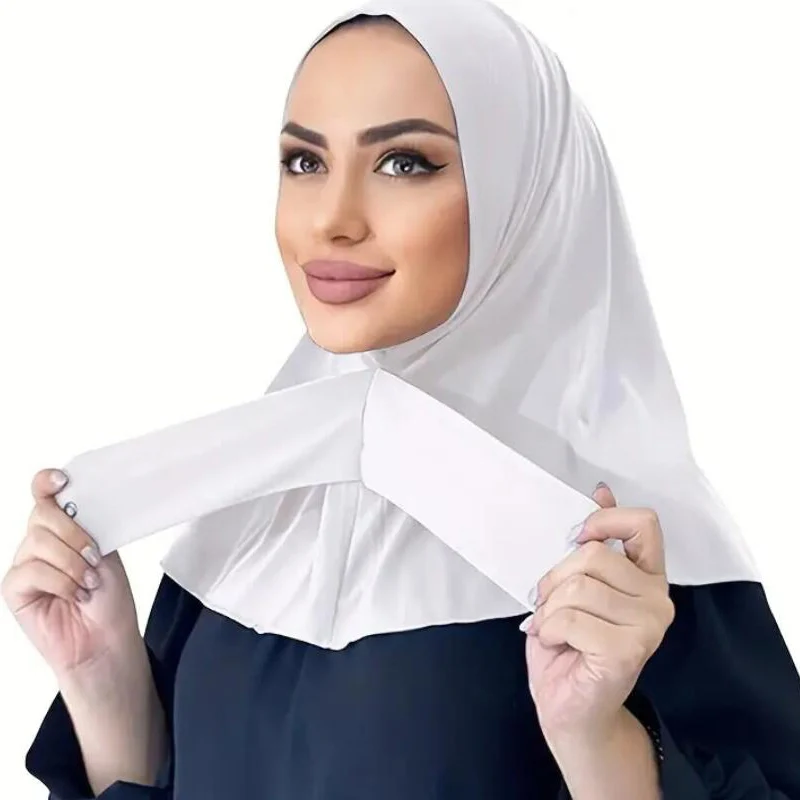 Modal Bonnet Hijab Sport Scarf for Woman Elastic Adjustable with Tie-Back for Stylish All-Day Comfort  Durability Instant Hijabs