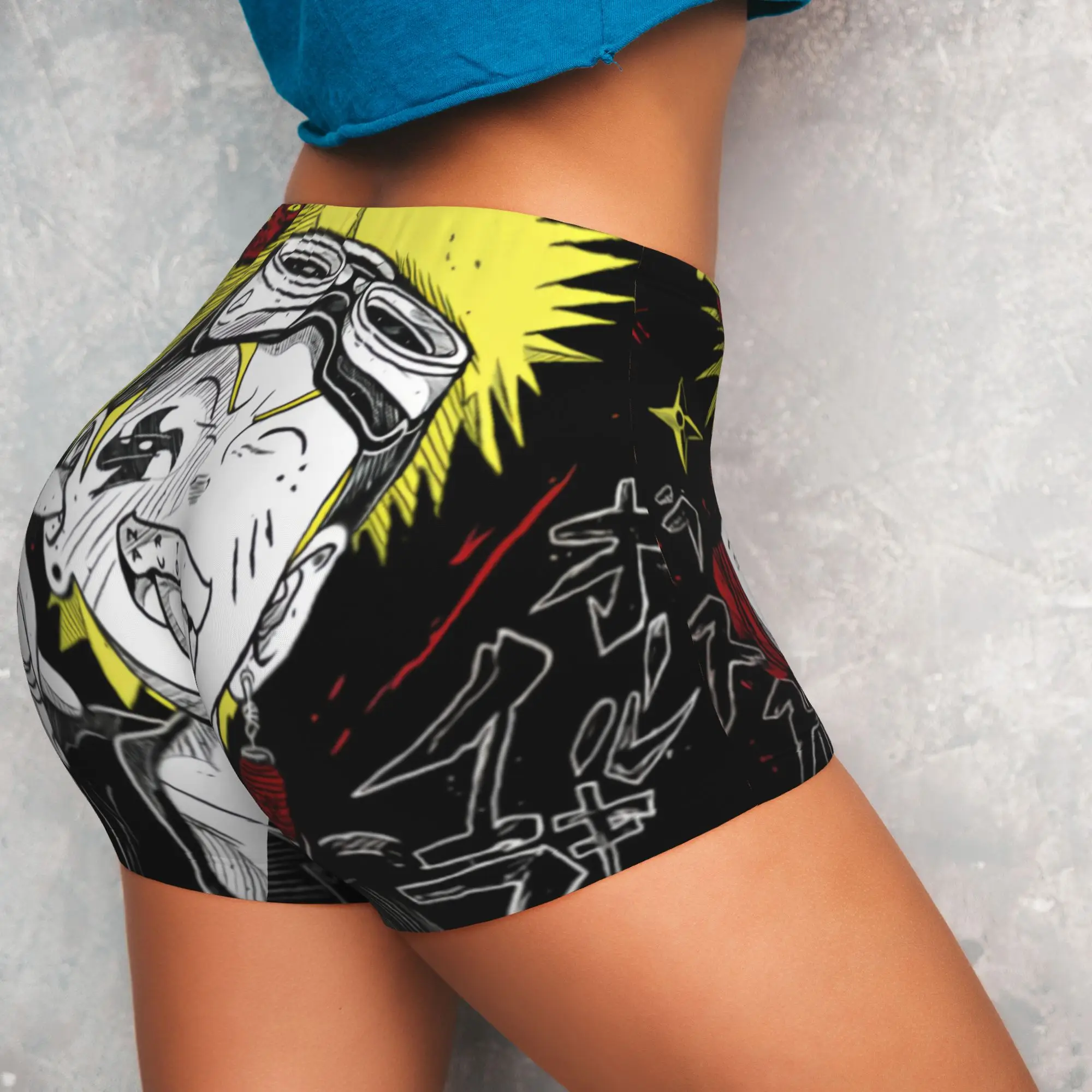 Hokage N-Naruto Anime  Volleyball Biker Workout Shorts Women  Gym Athletic Yoga Shorts