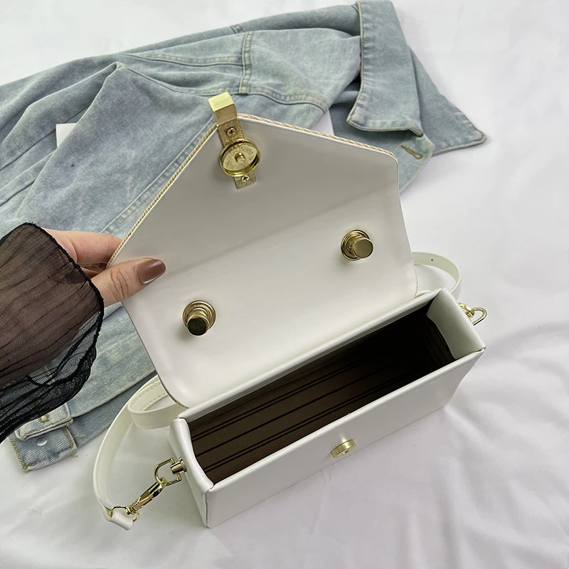 Minimalistische, einzigartige Vintage-Umhängetasche für lässige Frauen mit einfarbigem Buchstabenlogo und großem Fassungsvermögen