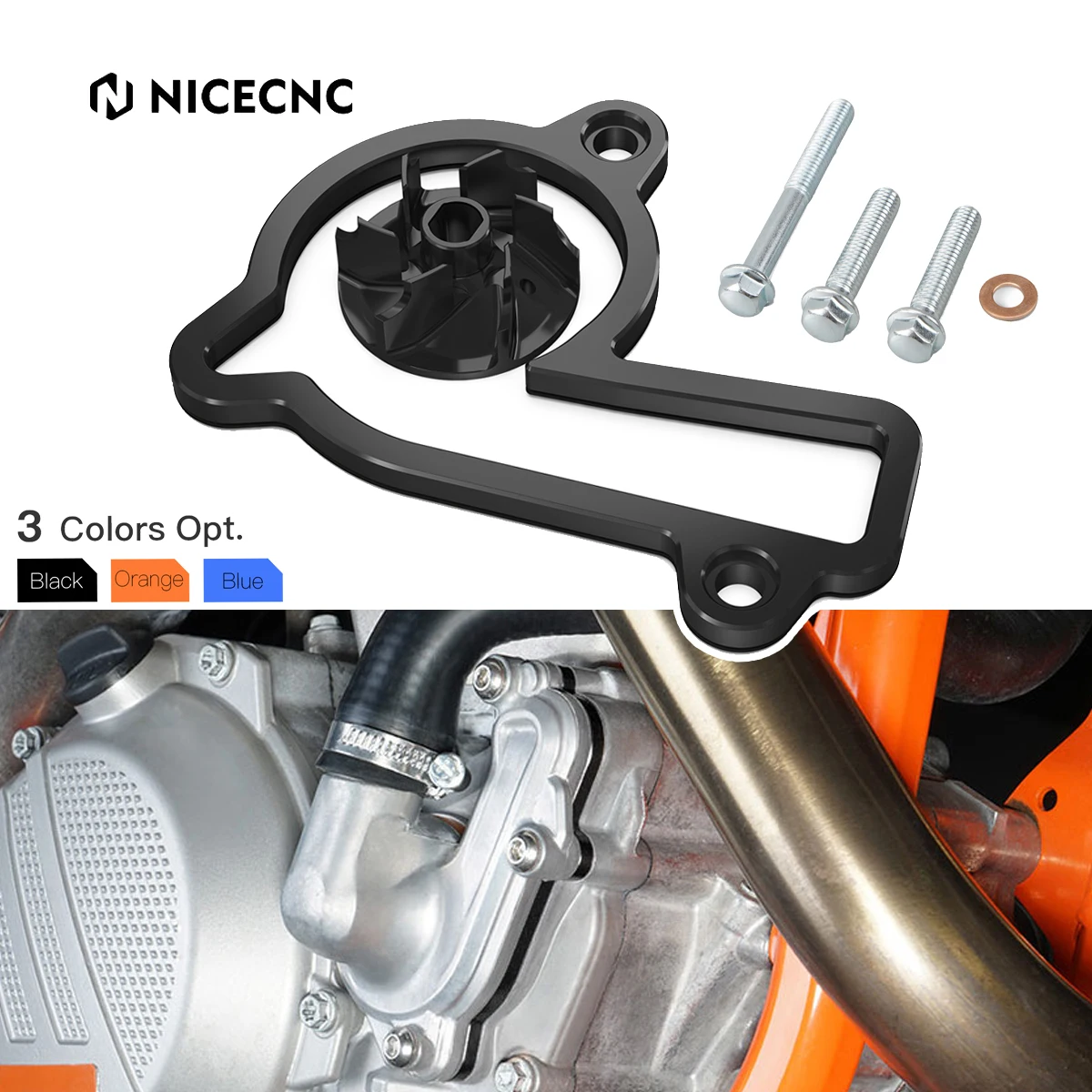 

NICECNC For Husqvarna 2023-2024 FC 250 FC 350 FE 350 FX 350 Water Pump Cooler Impeller Spacer Kit For GasGas 2024 ECF 350 MC250F