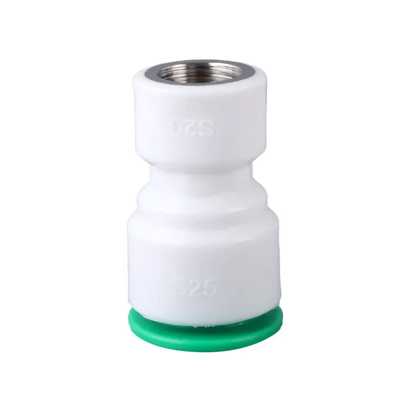 PPR pipe 20MM internal thread to 25MM quick-connect reducer straight joint DN20 to DN25Mm water pipe plug and play pipe fitting